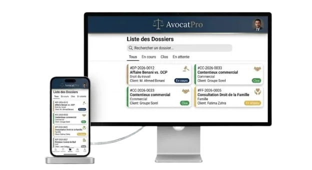 أجندة قضائية ذكية AvocatPro